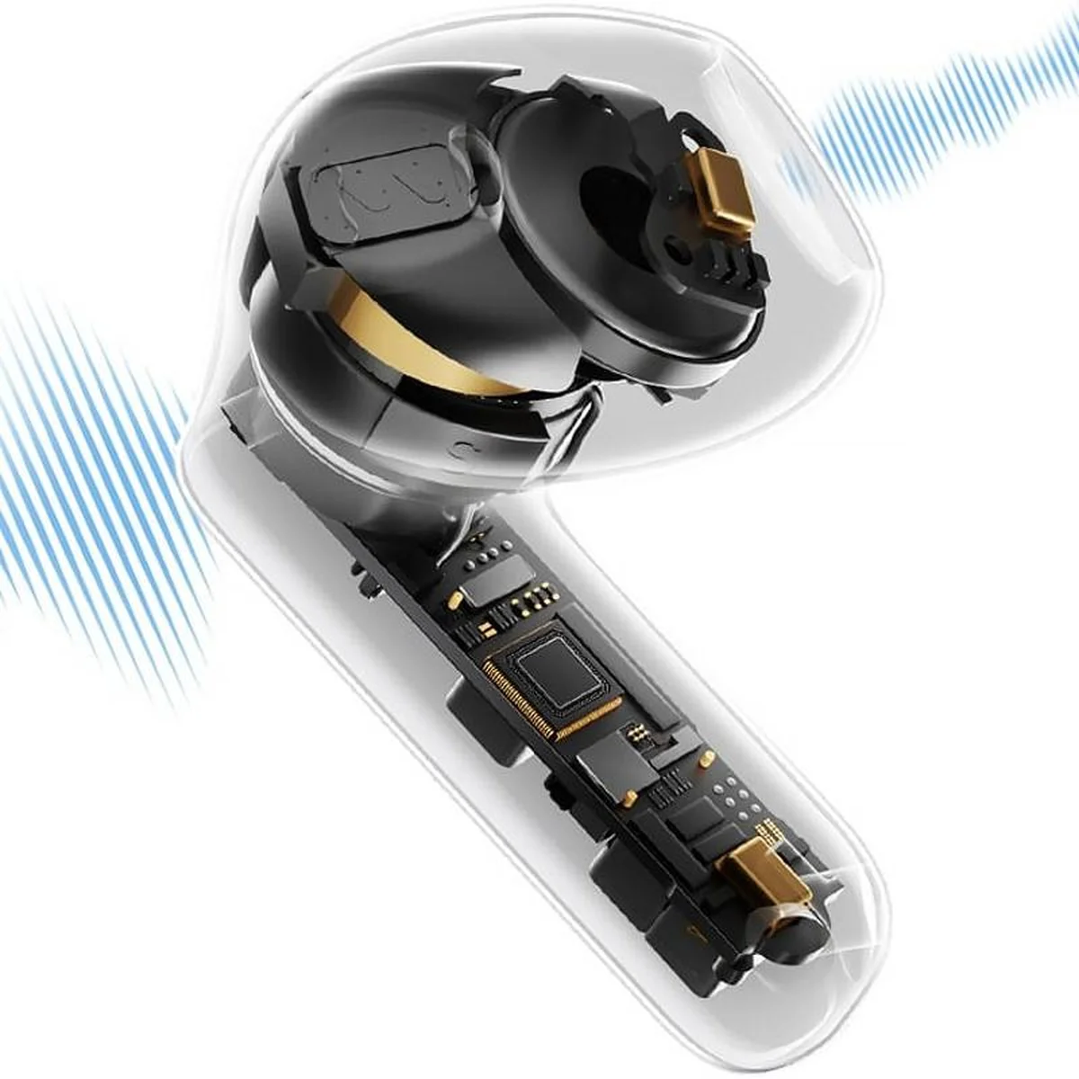 Беспроводные TWS наушники Baseus Bass BS1 Adaptive ANC (A00101) Moon White