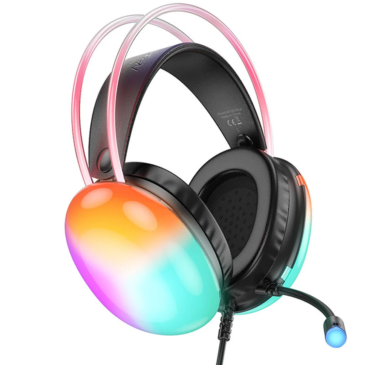 Накладные наушники Hoco W109 Plus Rich USB7.1 channel gaming Black