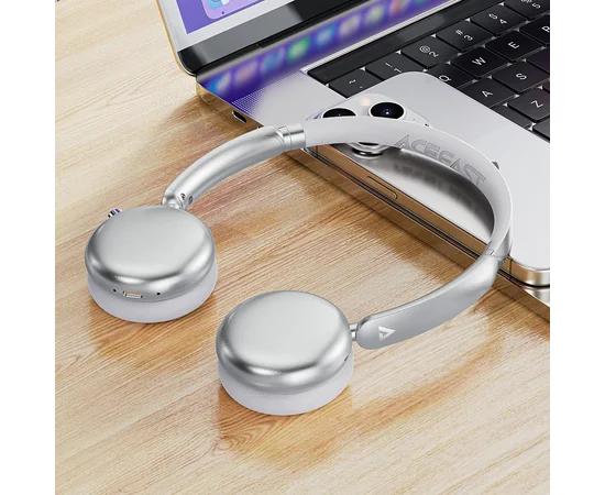 Накладні бездротові навушники Acefast H8 ANC Silver