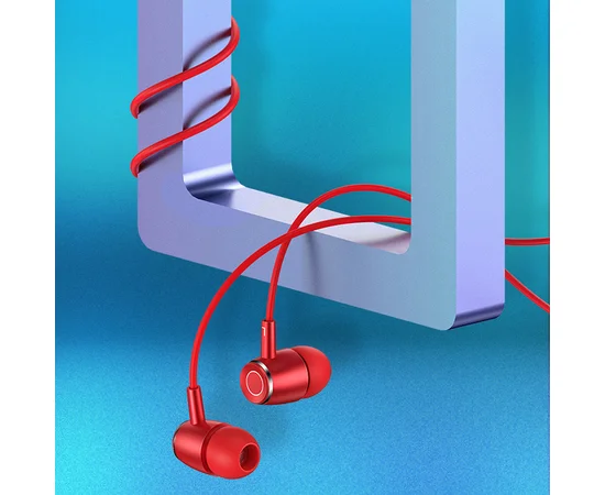 Наушники Usams EP-26 Metal с микрофоном (1.2m) Красный