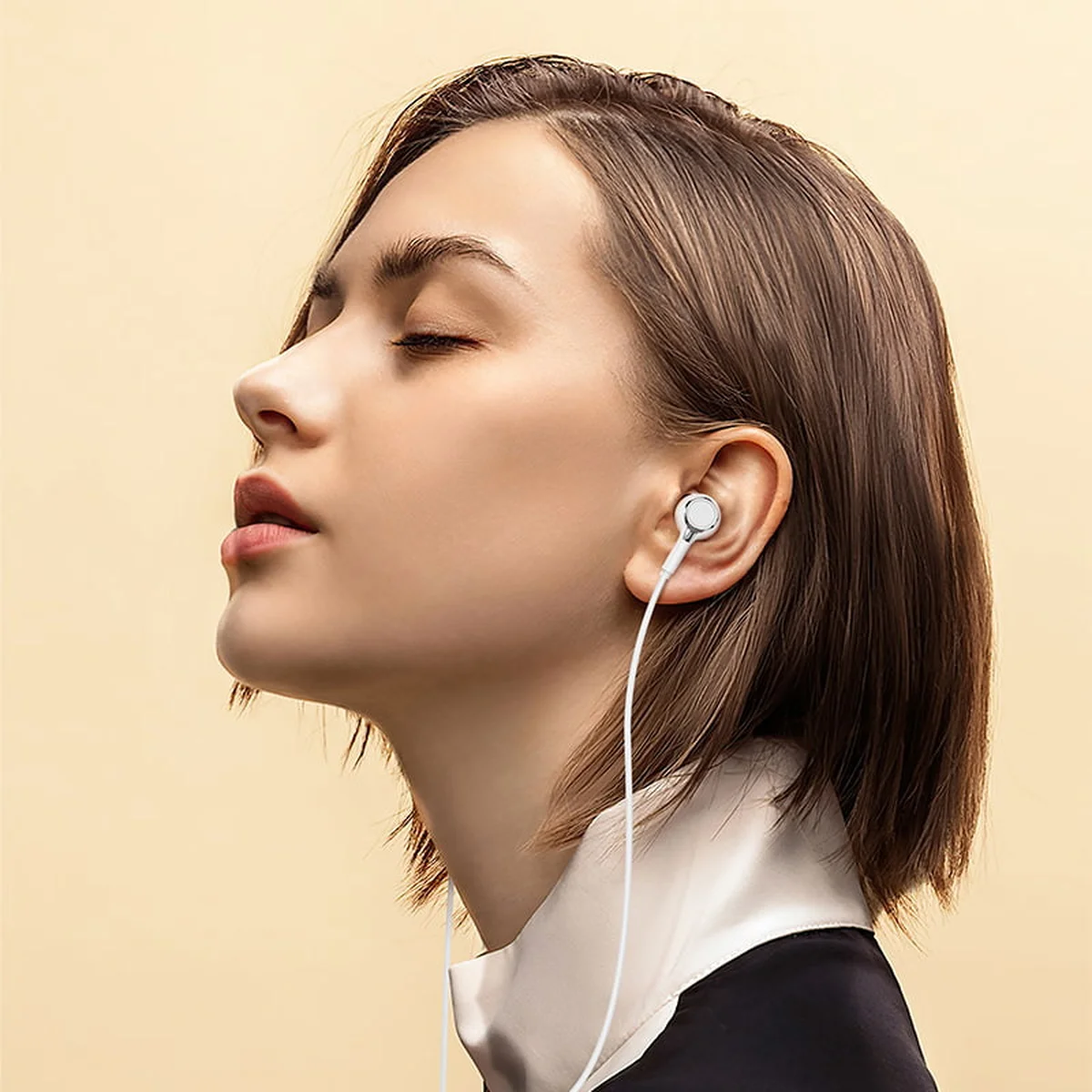 Наушники Borofone BM90 Miller universal (3.5mm/1.2m) White