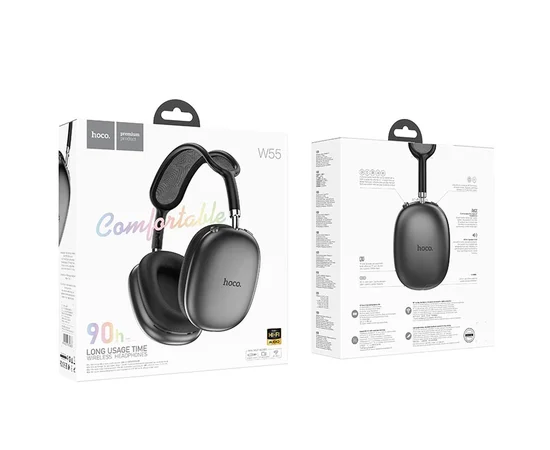Накладные беспроводные наушники Hoco W55 Pleasing Deep space gray