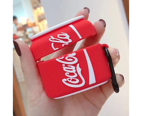 Силиконовый футляр Can для наушников AirPods Pro Кока-Кола / Красный