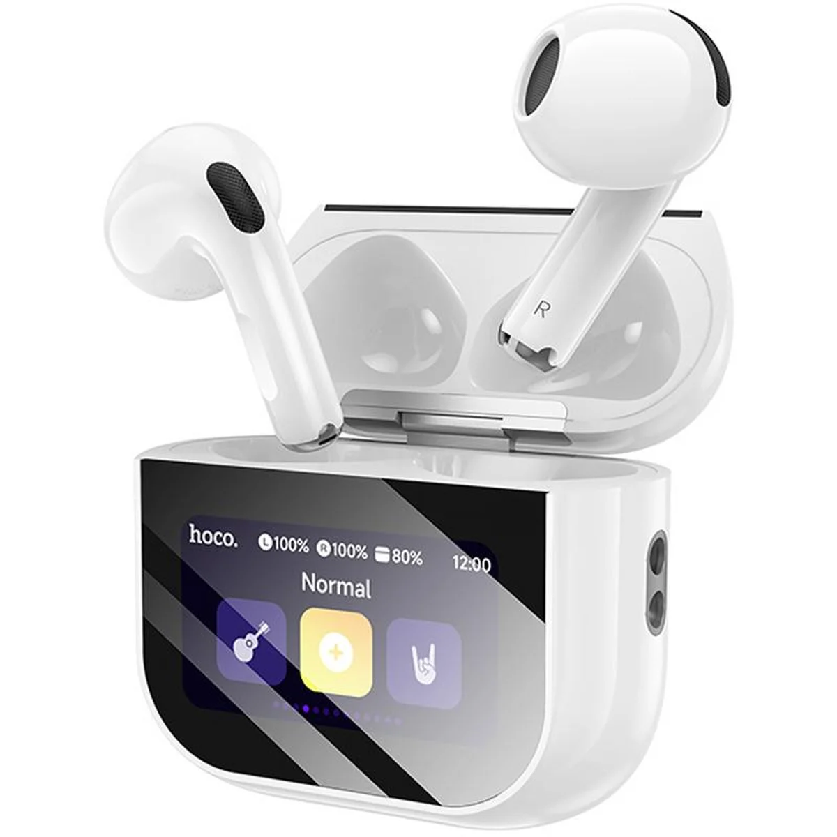 Беспроводные TWS наушники Hoco EW82 Sparkle with Touch Screen White