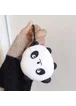 Силиконовый футляр Panda для наушников AirPods Черно - белый
