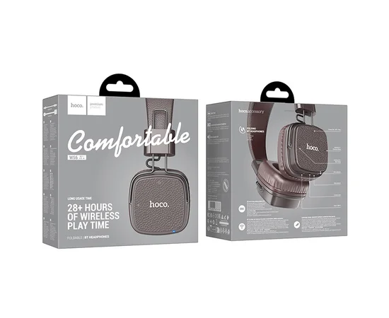 Накладні бездротові навушники Hoco W56 Earl Brown