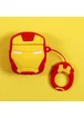 Силиконовый футляр Marvel & DC series для наушников AirPods2 + кольцо Iron Man / Красный