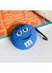 Силиконовый футляр M & M`s с карабином для наушников AirPods2 Синий