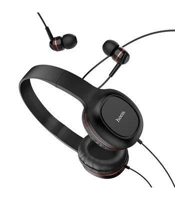 Проводная гарнитура Hoco W24 Черно - красный