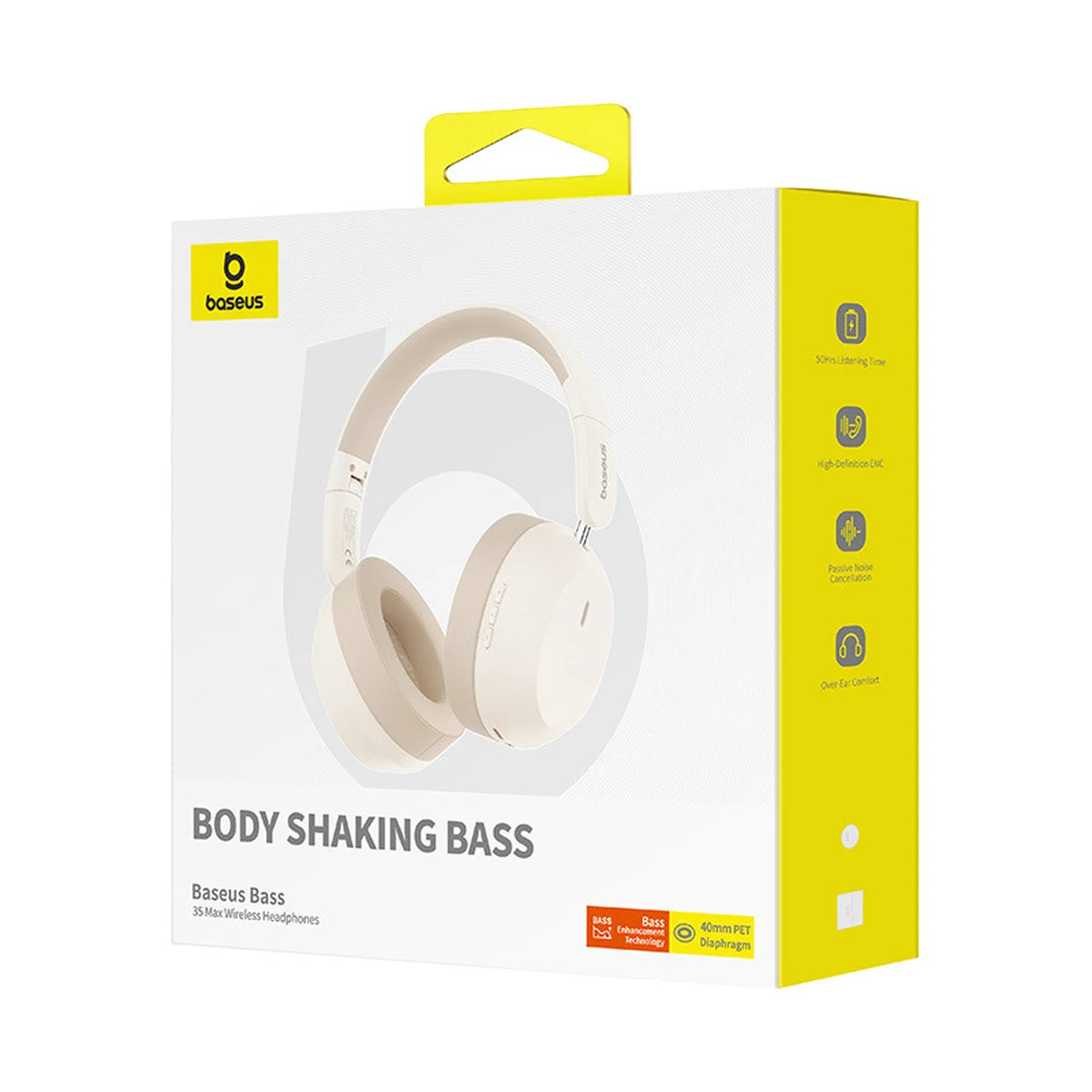 Накладные беспроводные наушники Baseus Bass 35 Max (A00070800) Stellar White