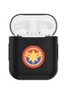 Силиконовый футляр Marvel series для наушников AirPods Captain Marvel / Черный