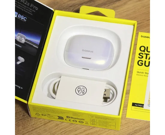 Беспроводные TWS наушники Baseus OS Bowie M2s Pro (A00051801) Moon White