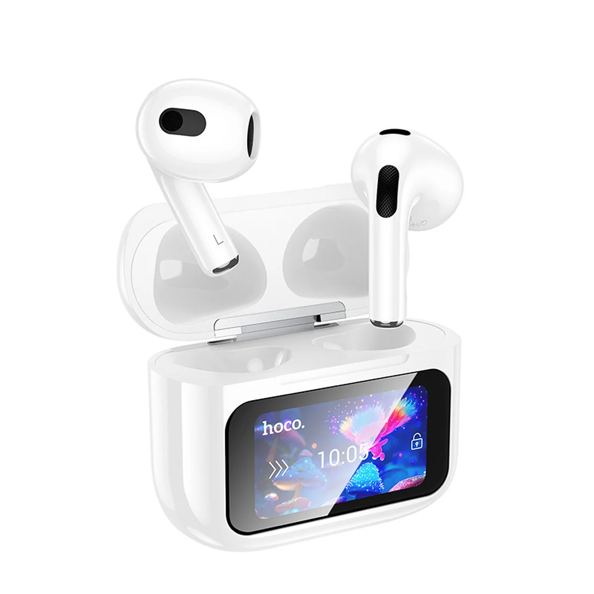 Беспроводные TWS наушники Hoco EW81 Elegant with Touch Screen ANC White