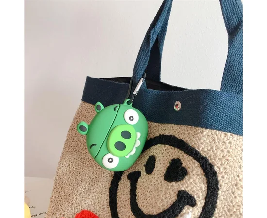 Силиконовый футляр Angry Birds series для наушников AirPods Зеленый