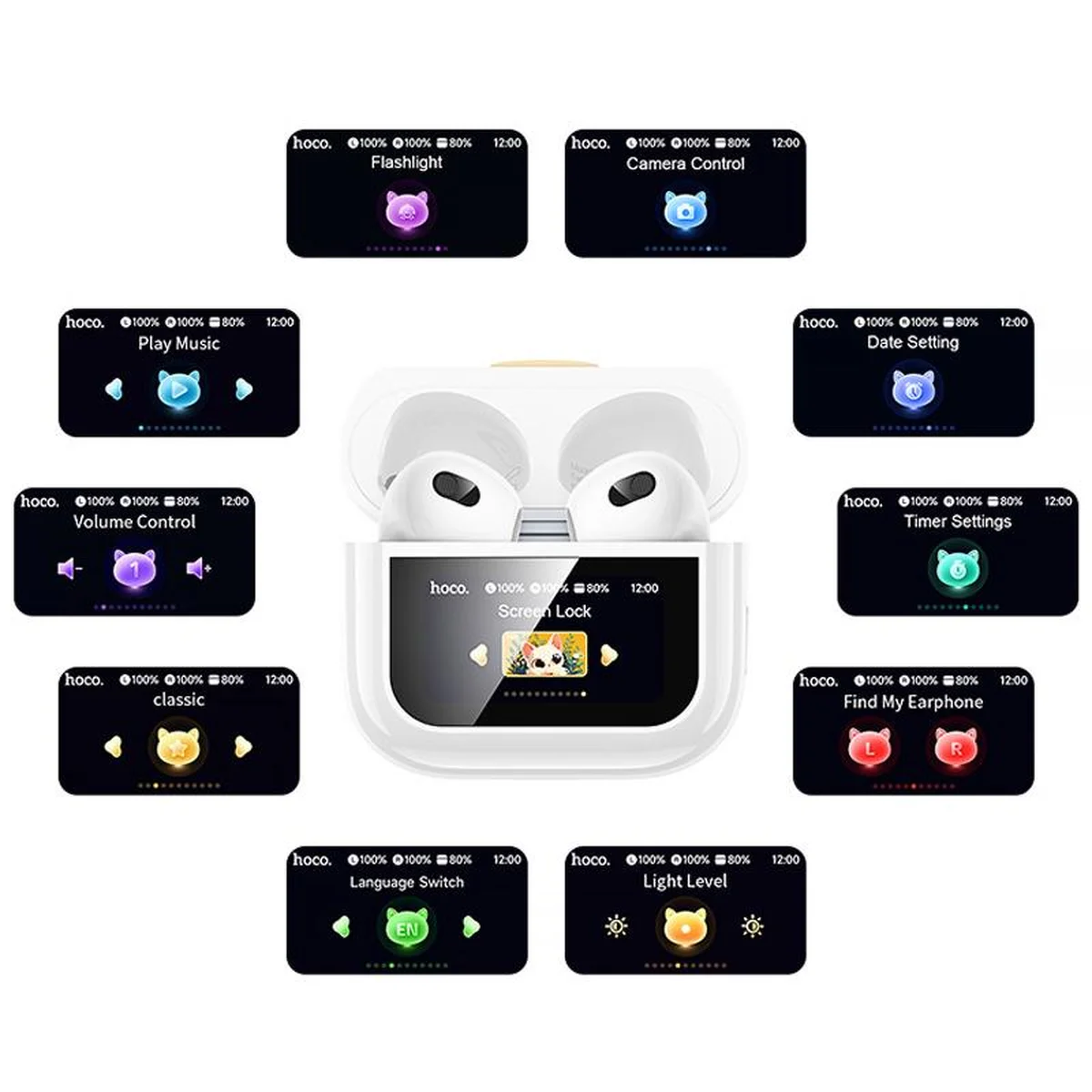 Беспроводные TWS наушники Hoco EW87 Gata White