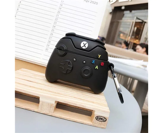Силиконовый футляр Gamepad для наушников AirPods Черный