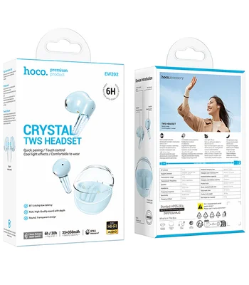 Беспроводные TWS наушники Hoco EW202 Magic Blue