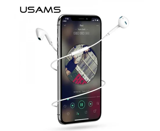 Наушники Usams EP-22 с микрофоном Белый