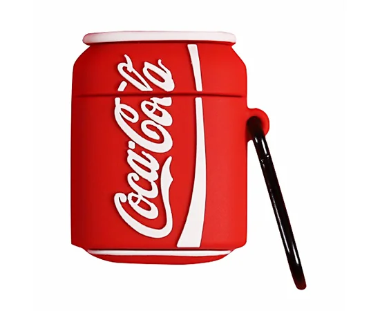 Силиконовый футляр Can для наушников AirPods2 Кока-Кола / Красный
