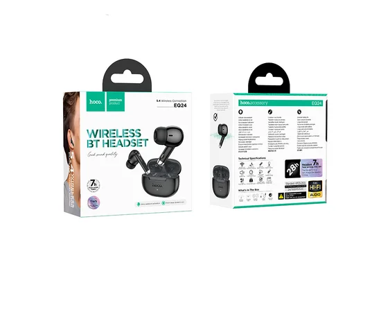 Беспроводные TWS наушники Hoco EQ24 Estrella Midnight Black