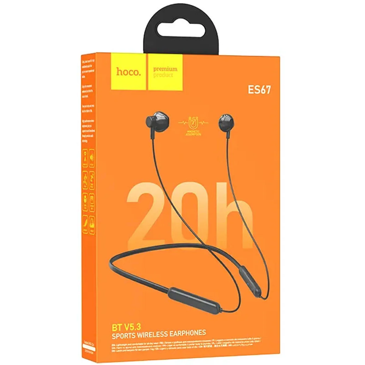 Bluetooth Наушники Hoco ES67 Perception neckband Black