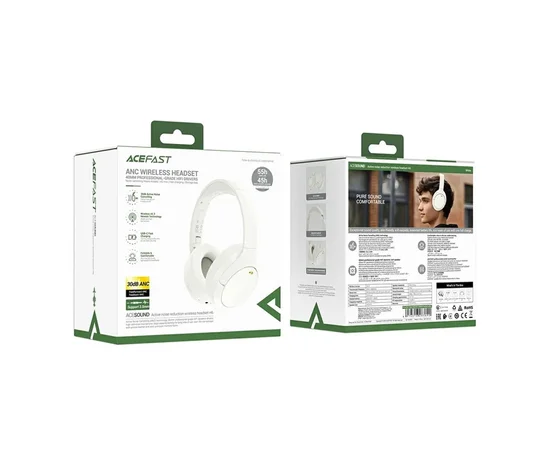 Накладные беспроводные наушники Acefast H6 ANC White