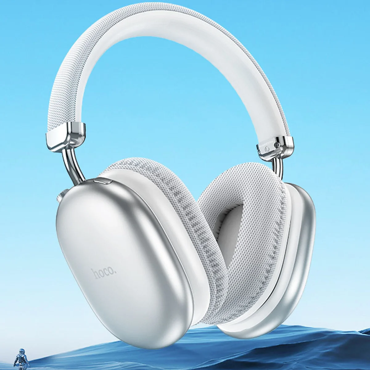 Накладные беспроводные наушники Hoco W35 Max Joy Silver