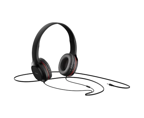 Проводная гарнитура Hoco W24 Черно - красный