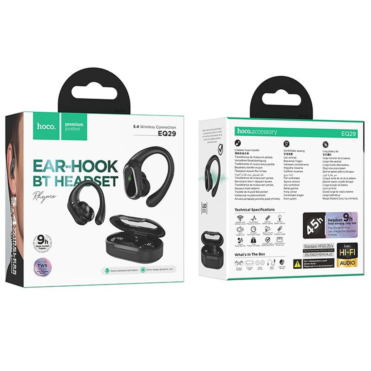 Беспроводные TWS наушники Hoco EQ29 Rhyme Black