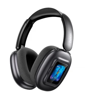 Накладні бездротові навушники Hoco ESD23 Lasting ANC with display Black