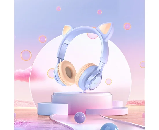 Навушники Hoco W36 Cat ear Dream Blue