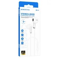 Наушники Borofone BM89 Surpass universal (3.5mm/1.2m) White