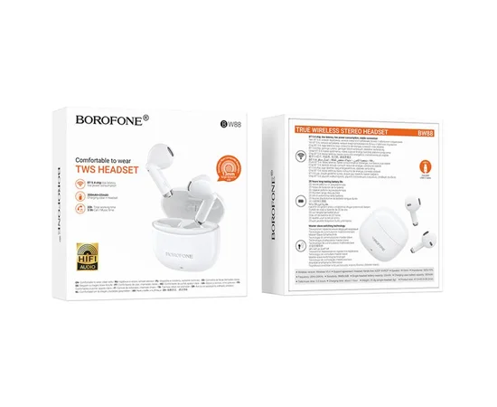 Беспроводные TWS наушники Borofone BW88 White