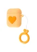 Силиконовый футляр Lucky Heart series для наушников AirPods Оранжевый