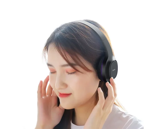 Наушники Hoco W24 Черно - фиолетовый