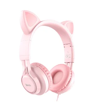 Навушники Hoco W36 Cat ear Pink