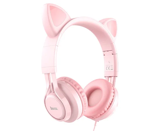 Наушники Hoco W36 Cat ear Pink
