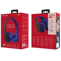 Bluetooth навушники BOROFONE BO4 Синій