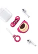 Силиконовый футляр Disney series для наушников AirPods + кольцо Лотсо / Розовый
