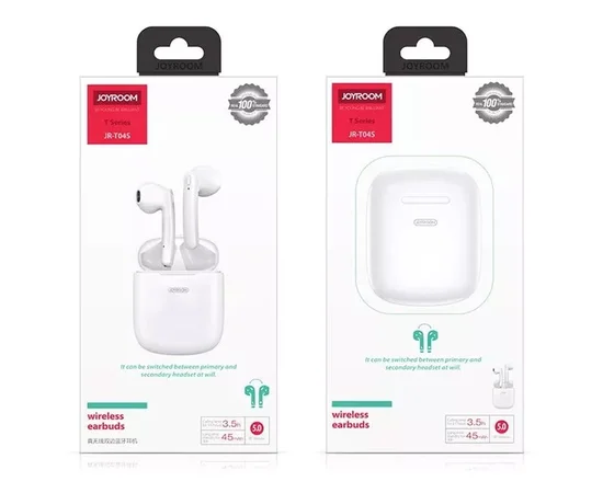Беспроводные TWS наушники Joyroom JR-T04s Белый