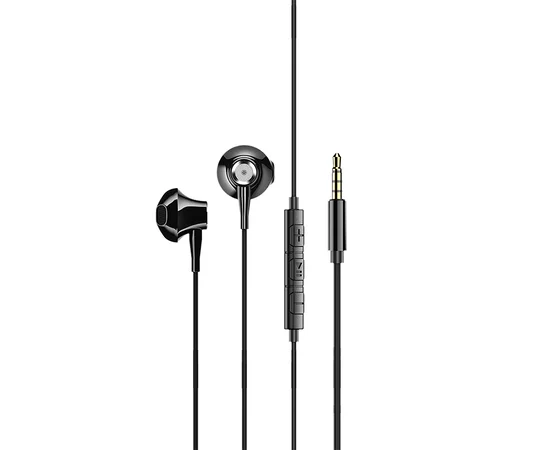 Наушники Usams EP-29 Metal 3.5mm с микрофоном Черный