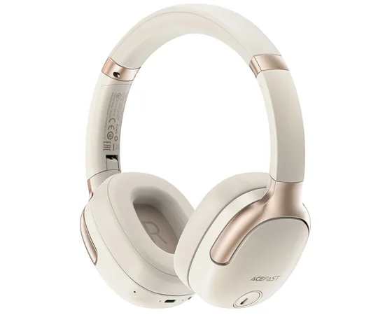 Накладные беспроводные наушники Acefast H2 Milky White