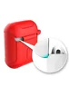 Силиконовый футляр Armor с карабином для Airpods Красный