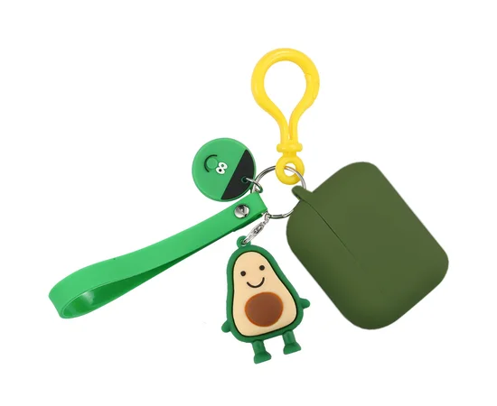 Силиконовый футляр Cute Charm для наушников AirPods2 Avocado Junior / Зеленый