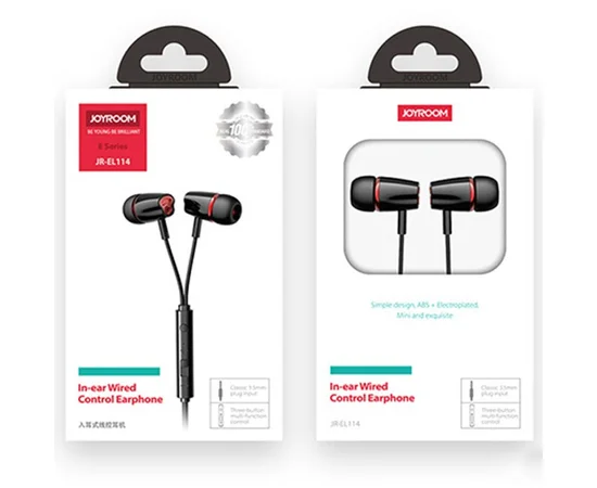 Проводные наушники Joyroom JR-EL114 с микрофоном Черный