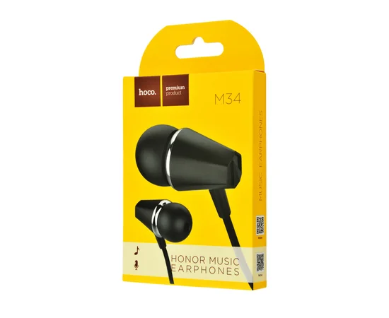 Стерео Наушники Hoco M34 Honor Music With Microphone Черный