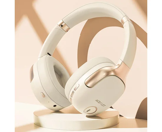 Накладные беспроводные наушники Acefast H2 Milky White