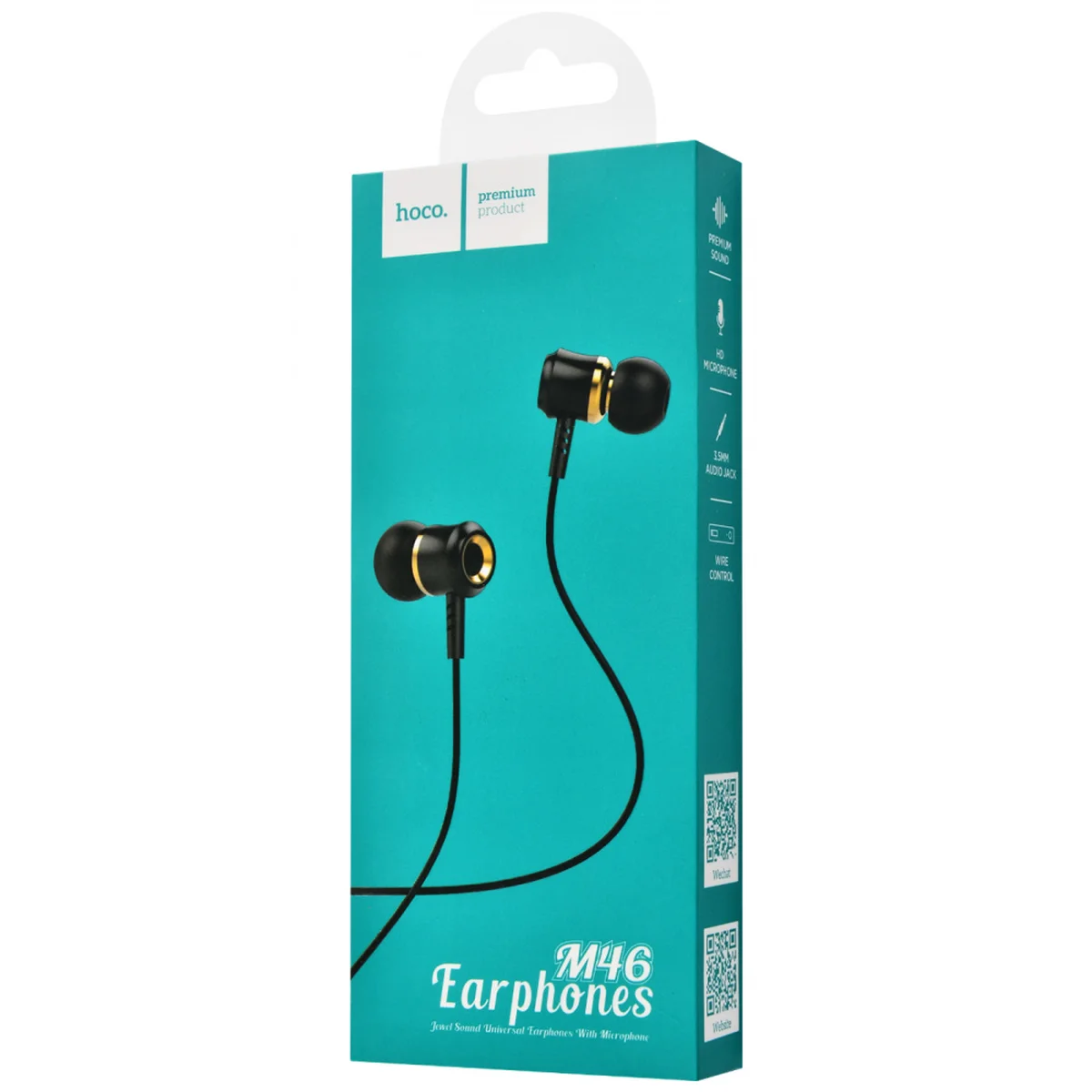 Стерео Навушники Hoco M46 Jewel Sound Золотий