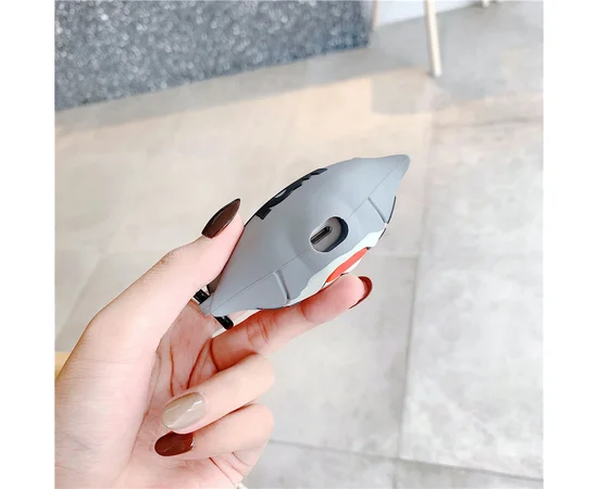 Силиконовый футляр Tom & Jerry series для наушников AirPods Pro + кольцо Том/Серый