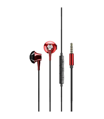 Навушники Usams EP-29 Metal 3.5mm з мікрофоном Червоний